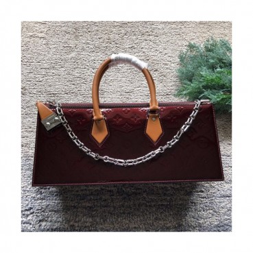 Louis Vuitton Sac Tricot Monogram Vernis Tote Shoulder Bag,39.5cm - 루이비통 삭 트리코 모노그램 베르니 토트 숄더백 M44371,LOUB0489 ,39.5cm,와인