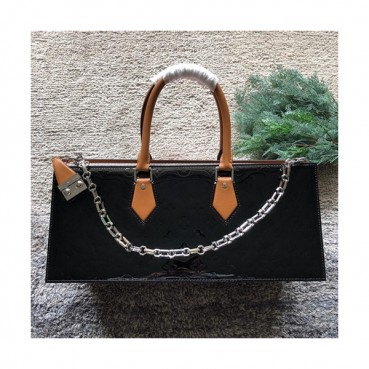 Louis Vuitton Sac Tricot Monogram Vernis Tote Shoulder Bag,39.5cm - 루이비통 삭 트리코 모노그램 베르니 토트 숄더백 M44371,LOUB0488 ,39.5cm,블랙