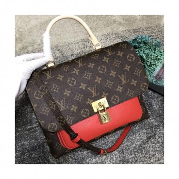 Louis Vuitton Marignan Monogram Messenger Tote Shoulder Bag,29cm - 루이비통 마리냥 모노그램 메신저 토트 숄더백 M44286,LOUB0484 ,29cm,브라운+레드