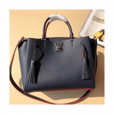 Louis Vuitton Lock Me 2 Tote Shoulder Bag,38cm - 루이비통 락미 2 토트 숄더백 M54569,LOUB0447,38cm,네이비