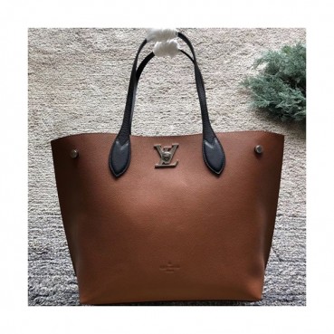 Louis Vuitton Lock Me Go Tote Shoulder Bag,45cm - 루이비통 락미 고 리드뱅 토트 숄더백 M52409,LOUB0438,45cm,브라운