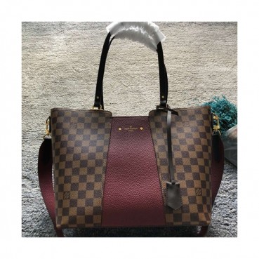 Louis Vuitton Tote Shoulder Bag,41cm - 루이비통 다미에 저지 토트 숄더백  N44041,LOUB0420 ,41cm,브라운+와인