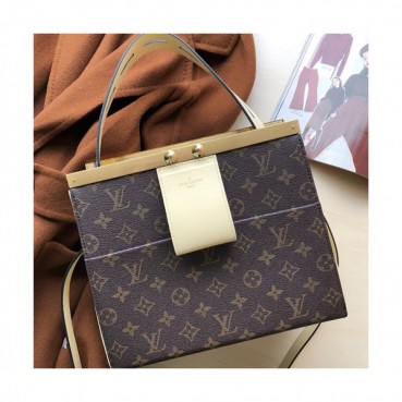 Louis Vuitton City Frame Tote Shoulder Bag,27cm - 루이비통 시티 프레임 토트 숄더백 M52240,LOUB0392 ,27cm,브라운+화이트