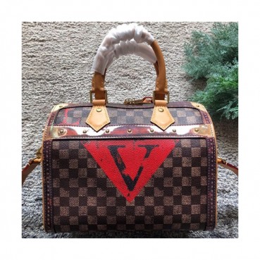 Louis Vuitton Speedy Tote Shoulder Cross Bag,25cm - 루이비통 스피디 토트 숄더 크로스백 M52249,LOUB0390 ,25cm,브라운
