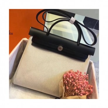 Hermes Herbag Canvas Tote Shoulder Bag ,31cm - 에르메스 허백 캔버스 남여공용 토트 숄더백 HERB0454,31cm,베이지