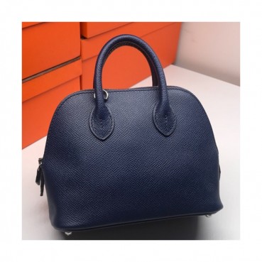 Hermes Mini Bolide Epsom Leather Tote Bag ,18cm - 에르메스 미니 볼리드 엡송 레더 여성용 토트백 HERB0397,18cm,네이비