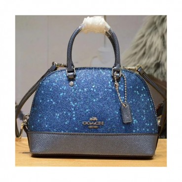 Coach Leather Mini Tote Shoulder Bag,17cm - 코치 레더 미니 토트 숄더백 22891,COAB0201,17cm,블루