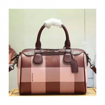 Coach Leather Tote Shoulder Bag,23cm - 코치 레더 토트 숄더백 COAB0193,23cm,브라운