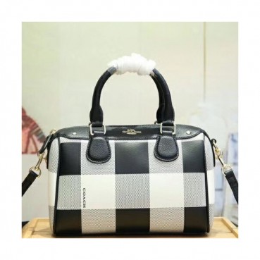 Coach Leather Tote Shoulder Bag,23cm - 코치 레더 토트 숄더백 COAB0192,23cm,화이트