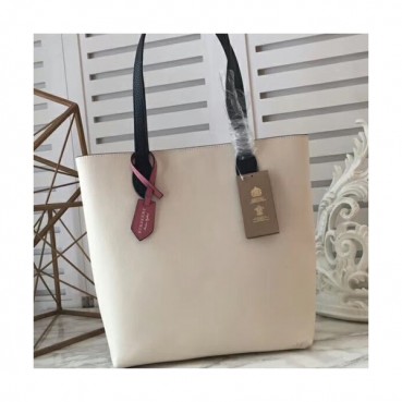 Burberry Leather Tote Shoulder Shopper Bag, 30cm -  버버리 레더 토트 숄더 쇼퍼백,BURB0038,30cm,크림