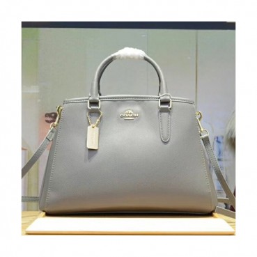 Coach Leather Tote Shoulder Bag,30cm - 코치 레더 토트 숄더백 57527,COAB0187,30cm,그레이