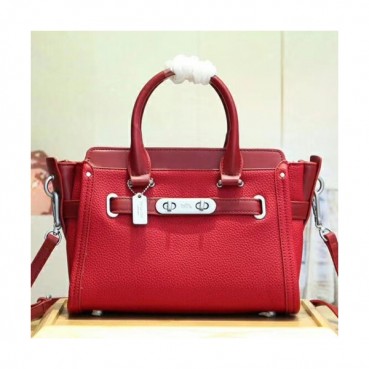 Coach Leather Tote Shoulder Bag,27cm - 코치 레더 토트 숄더백 34816,COAB0183,27cm,레드