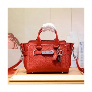 Coach Leather Tote Shoulder Bag,20cm - 코치 레더 토트 숄더백 35990,COAB0175,20cm,레드