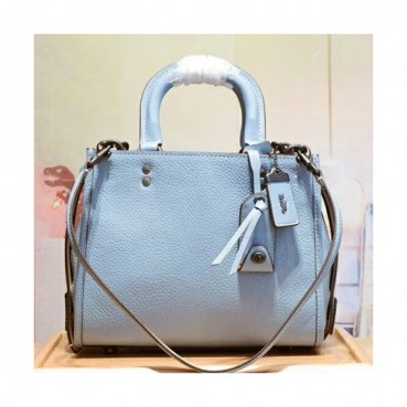 Coach Leather Tote Shoulder Bag,25cm - 코치 레더 토트 숄더백 54536,COAB0173,25cm,블루