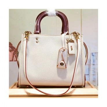 Coach Leather Tote Shoulder Bag,25cm - 코치 레더 토트 숄더백 54536,COAB0170,25cm,화이트