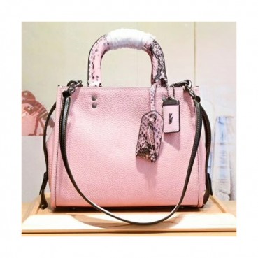 Coach Leather Tote Shoulder Bag,25cm - 코치 레더 토트 숄더백 54536,COAB0169,25cm,핑크