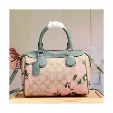 Coach Leather Tote Shoulder Bag,23cm - 코치 레더 토트 숄더백 COAB0161,23cm,베이지