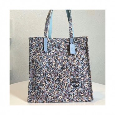 Coach Canvas Tote Shoulder Shopper Bag,34cm - 코치 캔버스 토트 숄더 쇼퍼백 28651,COAB0159,34cm,블루