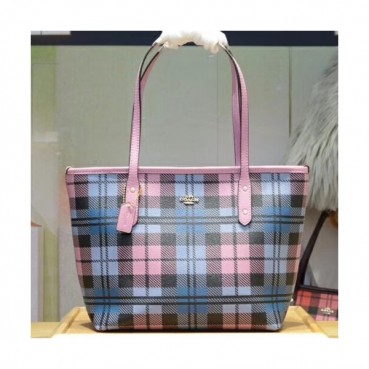 Coach Leather Tote Shoulder Bag,23cm - 코치 레더 토트 숄더백 COAB0156,23cm,블루