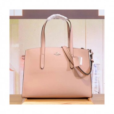 Coach Leather Tote Shoulder Bag,34cm - 코치 레더 토트 숄더백 COAB0140,34cm,핑크