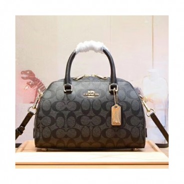 Coach Leather Tote Shoulder Bag,25cm - 코치 레더 토트 숄더백 36521,COAB0138,25cm,블랙