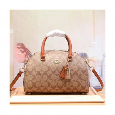 Coach Leather Tote Shoulder Bag,25cm - 코치 레더 토트 숄더백 36521,COAB0137,25cm,브라운