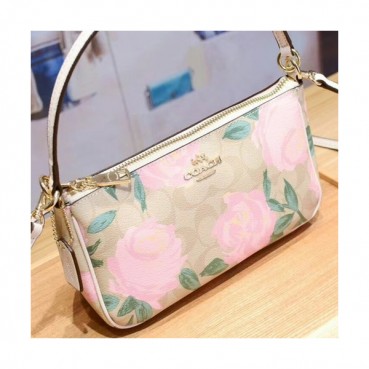Coach Leather Tote Shoulder Bag,22cm - 코치 레더 토트 숄더백 COAB0134,22cm,핑크