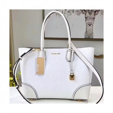 Michael Kors Leather Tote Shoulder Bag,32cm - 마이클 코어스 레더 토트 숄더백 MKB0189,32cm,화이트