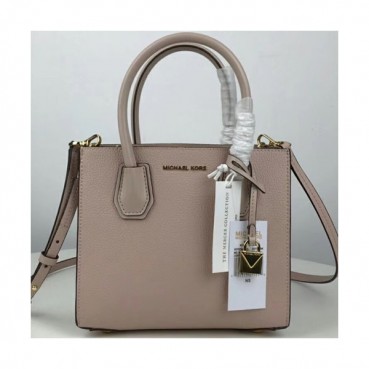 Michael Kors Mercer Leather Tote Shoulder Bag, 22CM - 마이클 코어스 머서 레더 토트 숄더백 ,MKB0168, 22CM,핑크