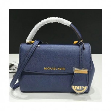 Michael Kors Leather Tote Shoulder Bag, 18/25CM - 마이클 코어스 레더 토트 숄더백 ,MKB0163, 18/25CM,네이비