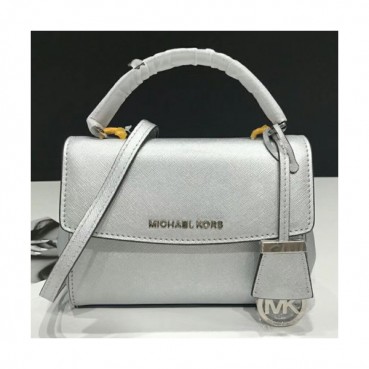 Michael Kors Leather Tote Shoulder Bag, 18/25CM - 마이클 코어스 레더 토트 숄더백 ,MKB0158, 18/25CM,실버