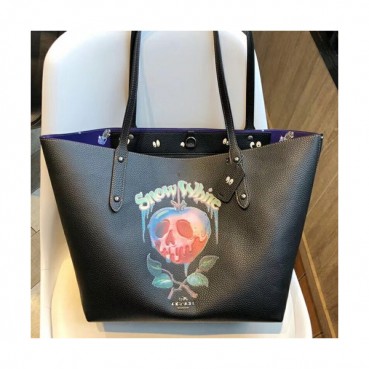 Coach Leather Tote Shoulder Bag,31.5cm - 코치 레더 토트 숄더백 COAB0105,31.5cm,블랙