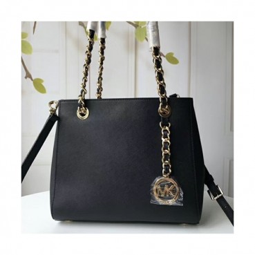 Michael Kors Leather Tote Shoulder Bag,23.5cm - 마이클 코어스 레더 토트 숄더백 MKB0126,23.5cm,블랙