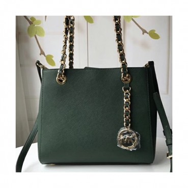 Michael Kors Leather Tote Shoulder Bag,23.5cm - 마이클 코어스 레더 토트 숄더백 MKB0125,23.5cm,그린