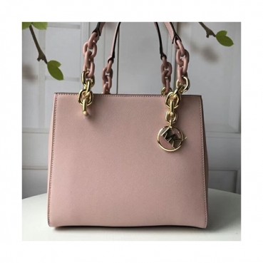 Michael Kors Leather Tote Shoulder Bag,23.5cm - 마이클 코어스 레더 토트 숄더백 MKB0123,23.5cm,핑크