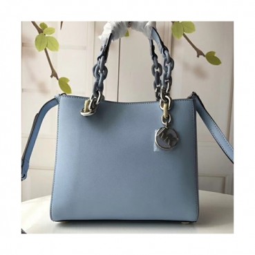 Michael Kors Leather Tote Shoulder Bag,23.5cm - 마이클 코어스 레더 토트 숄더백 MKB0121,23.5cm,스카이블루