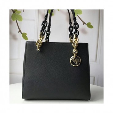 Michael Kors Leather Tote Shoulder Bag,23.5cm - 마이클 코어스 레더 토트 숄더백 MKB0119,23.5cm,블랙