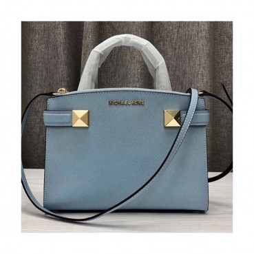 Michael Kors Leather Tote Shoulder Bag,26cm - 마이클 코어스 레더 토트 숄더백 MKB0116,26cm,스카이블루