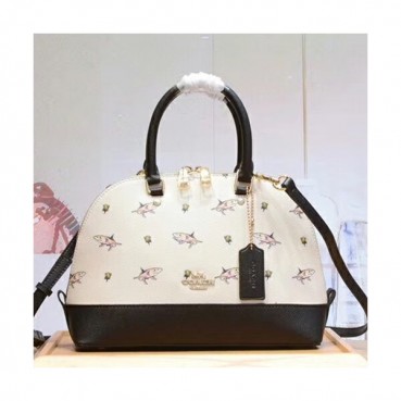 Coach Leather Tote Shoulder Bag,25cm - 코치 레더 토트 숄더백 COAB0081,25cm,화이트