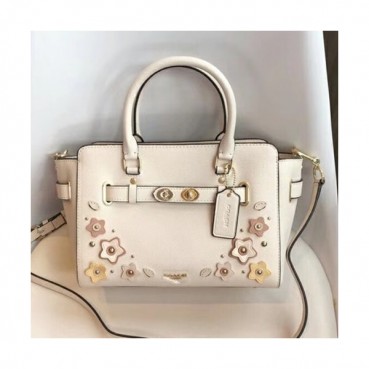 Coach Leather Tote Shoulder Bag,25cm - 코치 레더 토트 숄더백 COAB0071,25cm,화이트