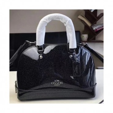 Coach Leather Pearl Tote Shoulder Bag,25cm - 코치 레더 진주 펄 토트 숄더백 COAB0069,25cm,블랙