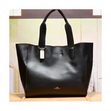 Coach Leather Tote Shoulder Shopper Bag,32cm - 코치 레더 토트 숄더 쇼퍼백 58660,COAB0062,32cm,블랙