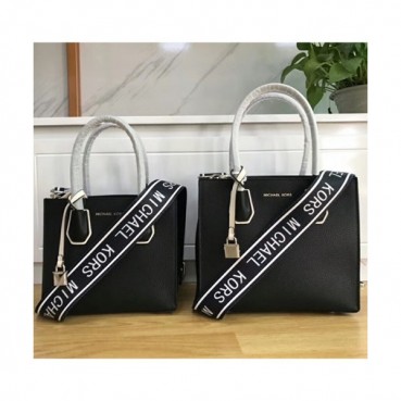Michael Kors Leather Tote Shoulder Bag, 21/26CM - 마이클 코어스 레더 토트 숄더백 ,MKB0081, 21/26CM,블랙