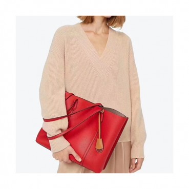 Tory Burch Leather Perry Triple-Compartment Tote Shoulder Bag,34cm 
