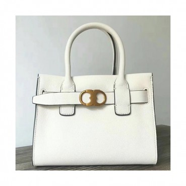 Tory Burch Leather White Tote Shoulder Bag,24cm - 토리버치 레더 화이트 토트 숄더백 TBB0159,24cm