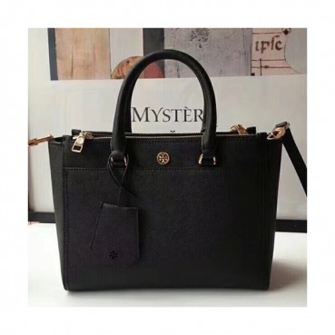 Tory Burch Leather Black Robinson Double Zip Tote Shoulder Bag,27cm - 토리버치 레더 블랙 로빈슨 더블 짚 토트 숄더백 TBB0143,27cm