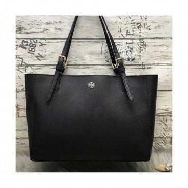 Tory Burch Leather Black York Buckle Tote Shoulder Shopper Bag,30/37cm - 토리버치 레더 블랙 요크 버클 토트 숄더 쇼퍼백 TBB0141,30/37cm