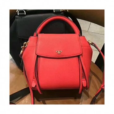 Tory Burch Leather Half-moon Red Tote Shoulder Bag,19cm 