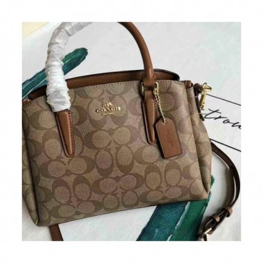 Coach Leather Tote Shoulder Bag,24cm - 코치 레더 토트 숄더백 29434,COAB0033,24cm,브라운