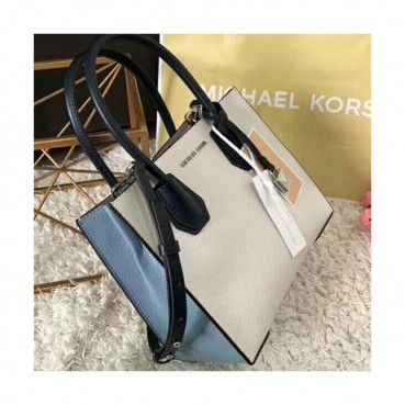 Michael Kors Leather Tote Shoulder Bag, 22CM - 마이클 코어스 레더 토트 숄더백 ,MKB0071, 22CM,화이트
